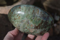 Polished Green Chrysoprase Standing Free Forms  x 3 From Ambatondrazaka, Madagascar - Toprock Gemstones and Minerals 