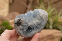 Polished Blue Celestite Crystal Egg Geodes  x 4 From Sakoany, Madagascar - TopRock