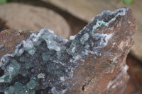 Natural Drusy Coated Ball Malachite On Dolomite Specimen  x 1 From Likasi, Congo