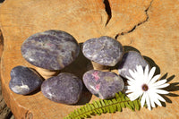 Polished Purple Lepidolite Mica Hearts  x 6 From Madagascar - TopRock