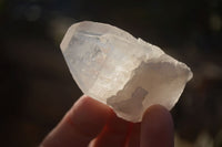 Natural Single Etched Clear Quartz Crystals x 35 From Mpika, Zambia