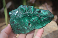 Polished Malachite Free Forms x 3 From Kolwezi, Congo