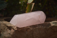 Polished Double Terminated Pink Rose Quartz Points  x 4 From Ambatondrazaka, Madagascar - TopRock