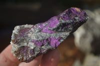 Natural Metallic Purpurite Cobbed Specimens x 12 From Erongo, Namibia