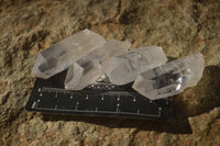 Natural Single Etched Clear Quartz Crystals x 35 From Mpika, Zambia