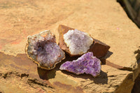 Natural Small Amethyst & Basalt Geode Specimens  x 35 From Zululand, South Africa - TopRock