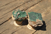 Natural Crystalline Micro Botryoidal Malachite Specimens  x 6 From Tenke Fungurume, Congo - TopRock