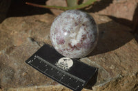 Polished Rubellite Pink Tourmaline Matrix Spheres x 3 From Madagascar