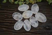 Polished Extra Large Girasol Pearl Quartz Palm Stones  x 8 From Ambatondrazaka, Madagascar - Toprock Gemstones and Minerals 