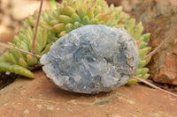 Polished Blue Celestite Crystal Egg Geodes  x 4 From Sakoany, Madagascar - TopRock