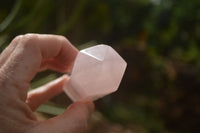 Polished Double Terminated Pink Rose Quartz Points  x 4 From Ambatondrazaka, Madagascar - TopRock