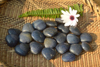 Polished Mini Highly Selected Blue Lazulite Hearts x 35 From Madagascar - TopRock