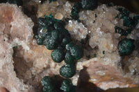 Natural Rare Ball Malachite On Drusy Quartz & Dolomite Matrix  x 1 From Congo - Toprock Gemstones and Minerals 