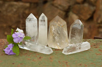 Polished Clear Quartz Crystal Points x 6 From Madagascar - TopRock