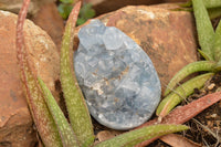 Polished Blue Celestite Crystal Egg Geodes  x 4 From Sakoany, Madagascar - TopRock