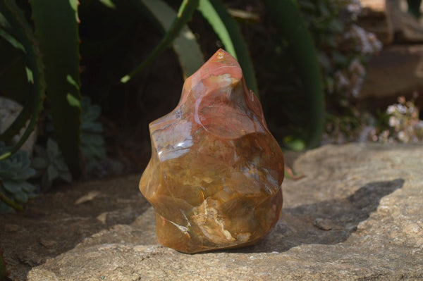 Polished Ocean Jasper Flame Sculpture x 1 From Madagascar