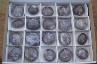 Polished Small Purple Lepidolite Palm Stones  x 20 From Ambatondrazaka, Madagascar - Toprock Gemstones and Minerals 