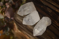 Natural Single Etched Clear Quartz Crystals x 35 From Mpika, Zambia