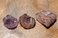 Polished Window Amethyst Crystals x 3 From Akansobe, Madagascar - TopRock