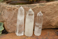 Polished Clear Quartz Crystal Points x 6 From Madagascar - TopRock