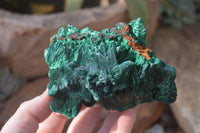 Natural Chatoyant Silky Malachite Specimens  x 3 From Kasompe, Congo