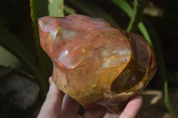 Polished Ocean Jasper Flame Sculpture x 1 From Madagascar