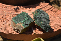 Natural Crystalline Micro Botryoidal Malachite Specimens  x 6 From Tenke Fungurume, Congo - TopRock