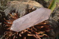 Polished Double Terminated Pink Rose Quartz Points  x 4 From Ambatondrazaka, Madagascar - TopRock