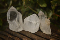 Natural Single Etched Clear Quartz Crystals x 35 From Mpika, Zambia