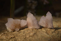 Natural Pale Amethyst Spirit Quartz Clusters x 20 From Boekenhouthoek, South Africa