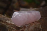 Polished Double Terminated Pink Rose Quartz Points  x 4 From Ambatondrazaka, Madagascar - TopRock