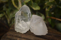 Natural Single Etched Clear Quartz Crystals x 35 From Mpika, Zambia