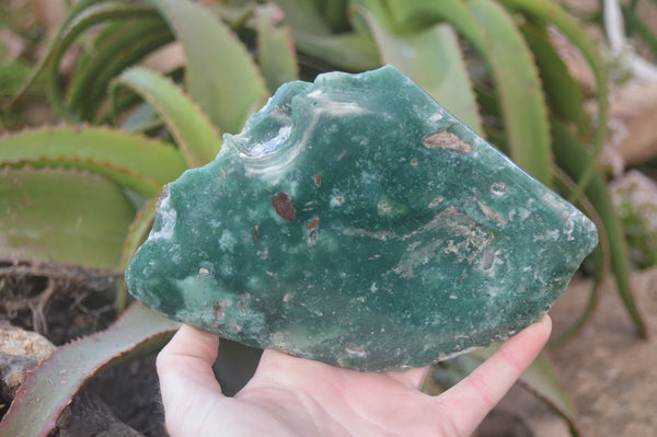 Polished On One Side Emerald Mtorolite Plates x 2 From Mutorashanga, Zimbabwe