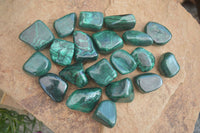 Polished Small Malachite Tumble Stones  x 20 From Congo - Toprock Gemstones and Minerals 