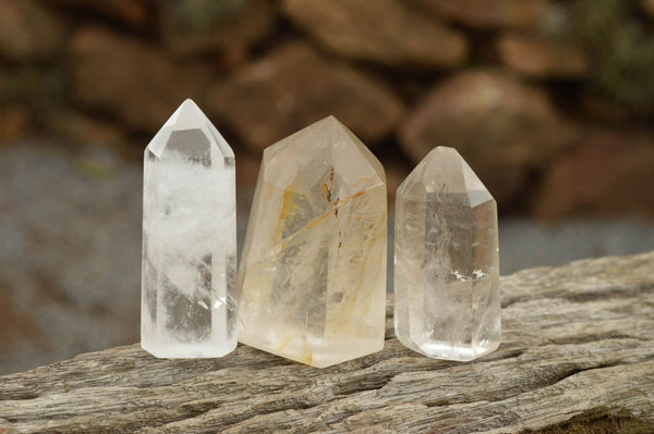 Polished Clear Quartz Crystal Points x 6 From Madagascar - TopRock