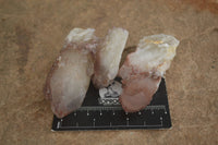 Natural Red Hematite Phantom Quartz Crystals  x 12 From Karoi, Zimbabwe - TopRock