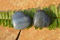 Polished Mini Highly Selected Blue Lazulite Hearts x 35 From Madagascar - TopRock