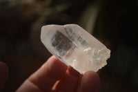 Natural Single Etched Clear Quartz Crystals x 35 From Mpika, Zambia