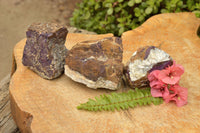 Natural Rough Purpurite Specimens  x 3 From Namibia - TopRock