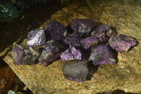 Natural Metallic Purpurite Cobbed Specimens x 12 From Erongo, Namibia