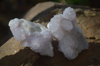 Natural Pale Lilac Spirit Quartz Clusters x 12 From Boekenhouthoek, South Africa