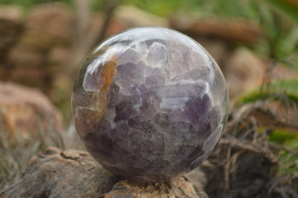 Polished Smokey Flower Amethyst Sphere  x 1 From Madagascar - TopRock