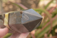 Polished Septaria (Yellow Calcite & Aragonite) Points x 2 From Mahajanga, Madagascar - TopRock