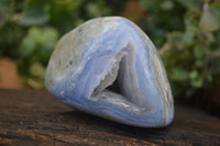 Polished Blue Lace Agate Standing Free Forms  x 2 From Nsanje, Malawi - Toprock Gemstones and Minerals 