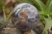 Polished Smokey Flower Amethyst Sphere  x 1 From Madagascar - TopRock