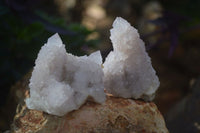 Natural Pale Lilac Spirit Quartz Clusters x 12 From Boekenhouthoek, South Africa