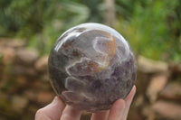 Polished Smokey Flower Amethyst Sphere  x 1 From Madagascar - TopRock