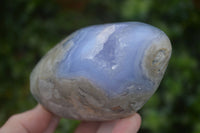 Polished Blue Lace Agate Standing Free Forms  x 2 From Nsanje, Malawi - Toprock Gemstones and Minerals 