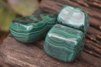 Polished Small Malachite Tumble Stones  x 20 From Congo - Toprock Gemstones and Minerals 