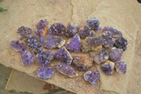 Natural Small Dark Amethyst Crystal Plates  x 70 From Mapatizya, Zambia - Toprock Gemstones and Minerals 